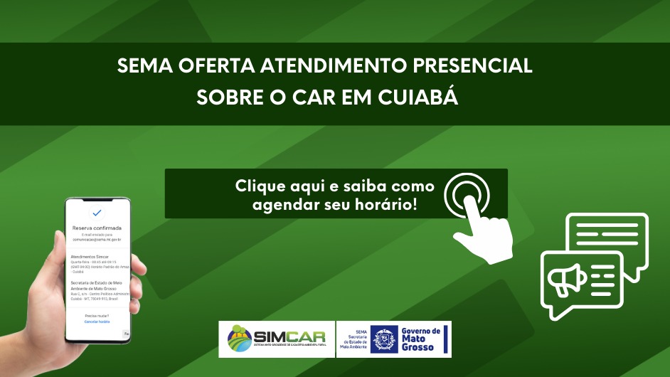 Agende aqui o seu atendimento presencial sobre o SIMCAR