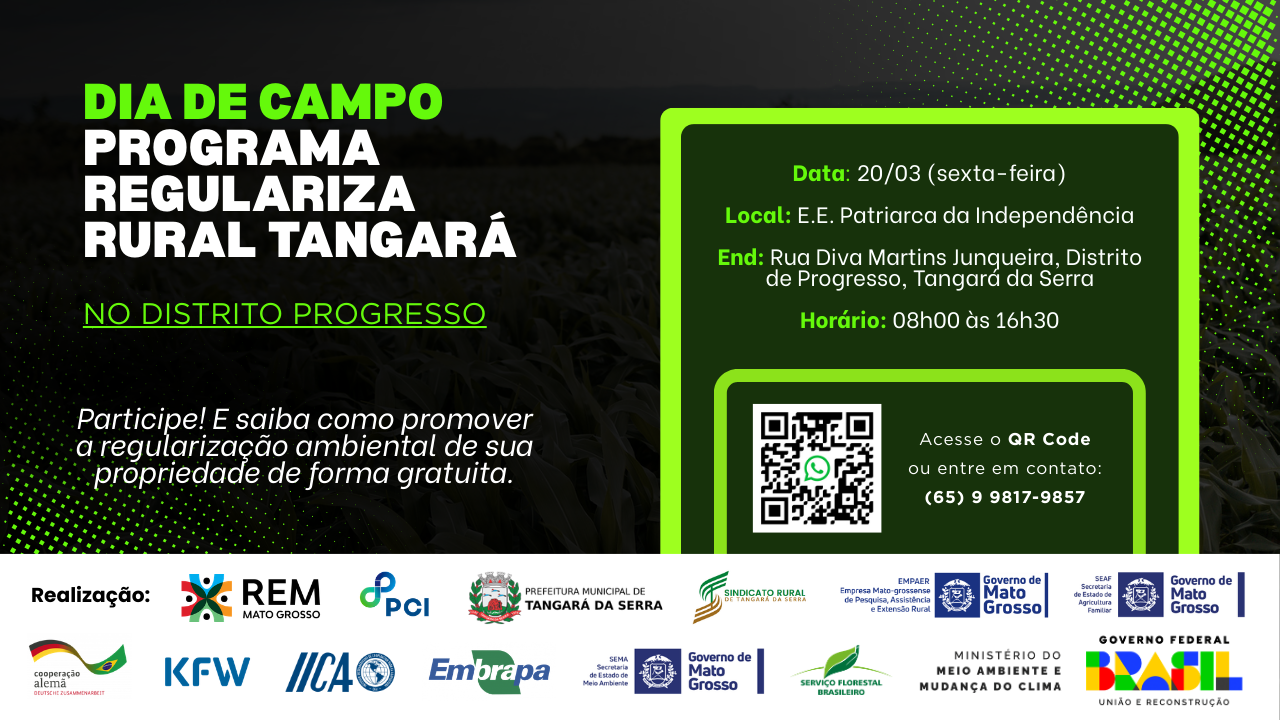 DIA DE CAMPO COM O PROGRAMA REGULARIZA TANGARÁ | 20/03