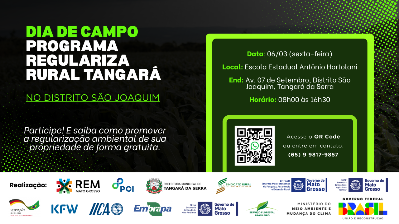 Dia de Campo Regulariza Rural Tangará